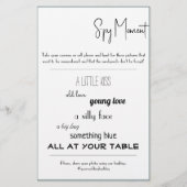 Spy Bridal Wedding Game Flyer (Vorne)