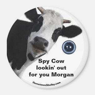Spy Cow sucht nach dir Morgan-Spaß-Magnet Magnet