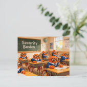 Spy Crab Classroom Learning Essential Security Bas Postkarte (Stehend Vorderseite)