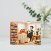 Spy Crab Getting Fitted For Tailored Suit Postkarte (Stehend Vorderseite)