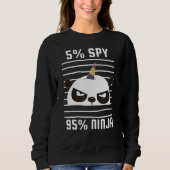 Spy Gaming Ninjas Gamer Boy Girl Kinder Spy Panda  Sweatshirt (Vorderseite)