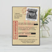 Spy Geburtstagsparty Einladung (Stehend Vorderseite)