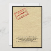 Spy Geburtstagsparty Einladung (Rückseite)