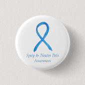 Spy/Neuter Pets Awareness Custom Ribbon Art Button (Vorderseite)