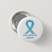 Spy/Neuter Pets Awareness Custom Ribbon Art Button (Vorne & Hinten)