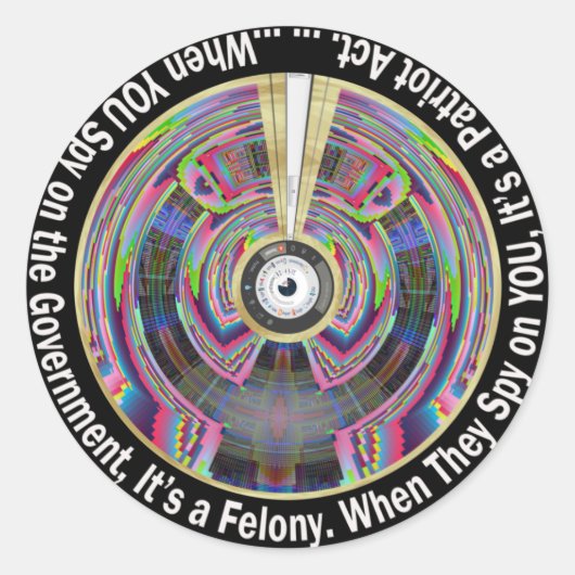 Spy on Patriot Act Sticker (Vorderseite)