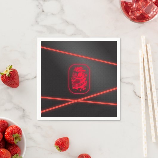 Spy-Party-Laser-Teller Serviette (Beispiel)