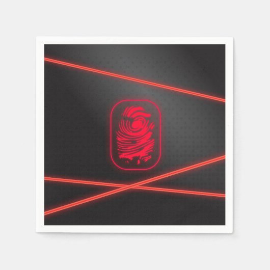 Spy-Party-Laser-Teller Serviette (Vorderseite)