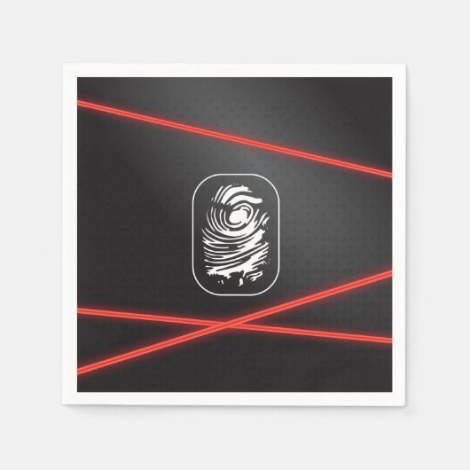 Spy-Party-Laser-Teller Serviette (Vorderseite)