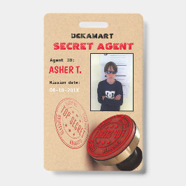 Spy Party Secret Agent Company Abzeichen Ausweis