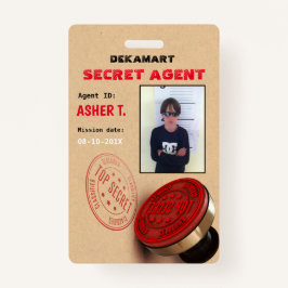 Spy Party Secret Agent Company Abzeichen Ausweis