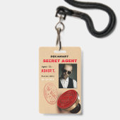 Spy Party Secret Agent Company Abzeichen Ausweis (Vorderseite mit Lanyard)