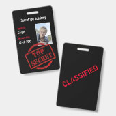 Spy Party Secret Agent Einladung Abzeichen Ausweis (Vorder- & Rückseite)