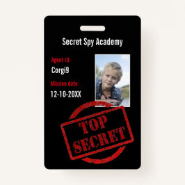 Spy Party Secret Agent Einladung Abzeichen Ausweis
