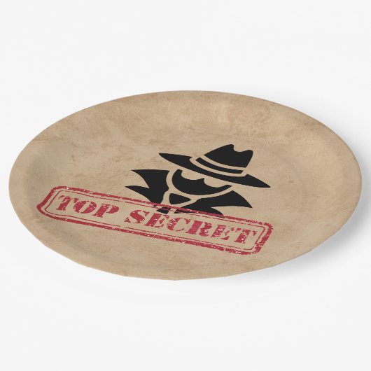 Spy/Secret Agent Themed Partys Pappteller (Schrägansicht)