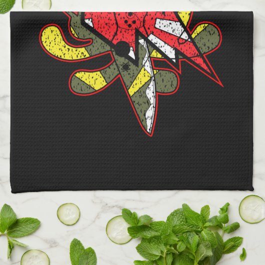Spyderco Knives Kamikaze Zero Golf Towel Geschirrtuch (Gefaltet)