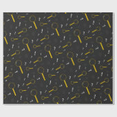 Spyglass und Fingerprints Spaß Geschenkpapier (Flach)