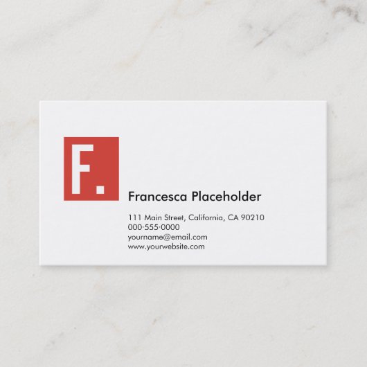 SQ Corporate N11 Corporate Red Visitenkarte (Vorderseite)