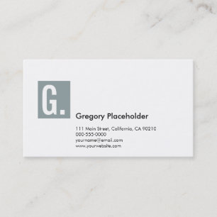 SQ Corporate No6 Silber Grau Visitenkarte