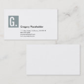 SQ Corporate No6 Silber Grau Visitenkarte (Vorne/Hinten)