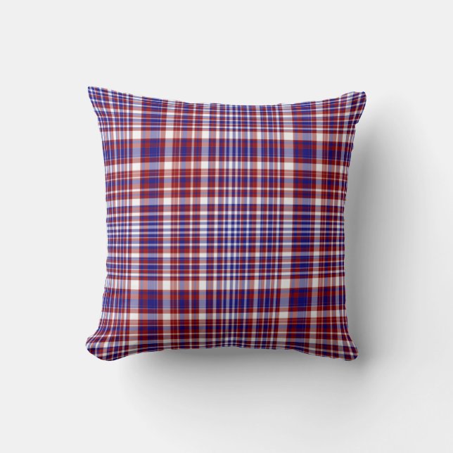 Sq.Kariert Pillow,Red-White-Blue Collection 03 Kissen (Vorderseite)