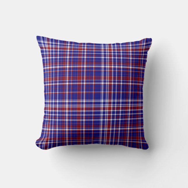 Sq.Kariert Pillow,Red-White-Blue Collection 05 Kissen (Vorderseite)