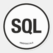 SQL-Aufkleber Runder Aufkleber (Vorderseite)