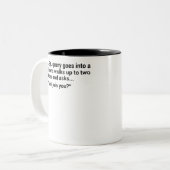 SQL Database Joke Zweifarbige Tasse (Vorderseite Links)