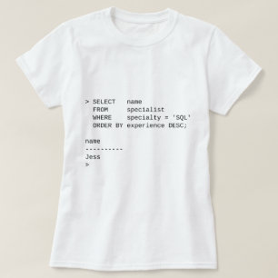 Sql-Datenbank-Spezialist: Jess T-Shirt