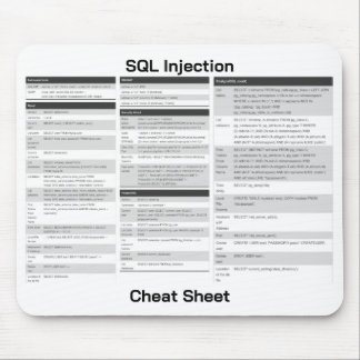 SQL Injection Commands Cheat Sheet Mousepad
