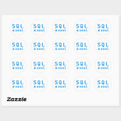 SQL is cool Runder Aufkleber (Blatt)