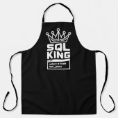 SQL-König Datenbank-Vatervorwitze BBQ-Grillieren Schürze (Vorderseite)