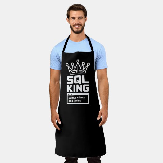 SQL-König Datenbank-Vatervorwitze BBQ-Grillieren Schürze (Getragen)