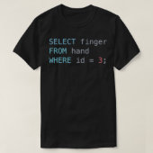 SQL Middle Finger T-Shirt (Design vorne)
