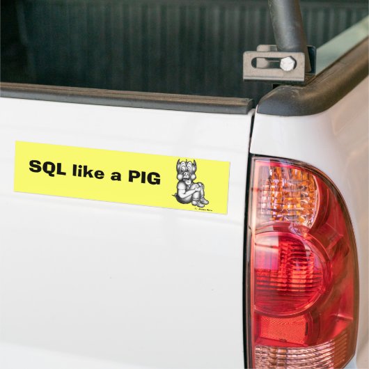 SQL mögen ein SCHWEIN Autoaufkleber (Auf Lkw)