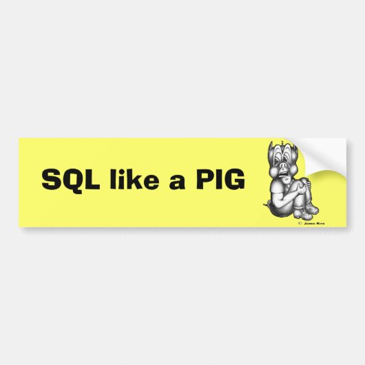 SQL mögen ein SCHWEIN Autoaufkleber (Vorne)