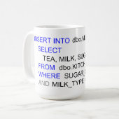 SQL-PROGRAMMIERTELEFON-TASSE KAFFEETASSE (Vorderseite Links)
