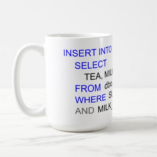 SQL-PROGRAMMIERTELEFON-TASSE KAFFEETASSE (Links)