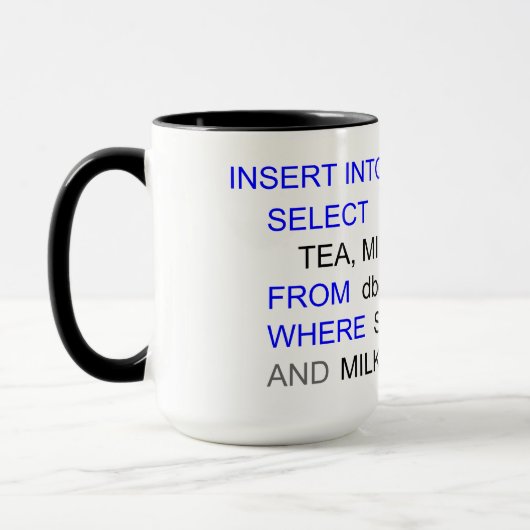 SQL-PROGRAMMIERUNGStee-TASSE Tasse (Links)