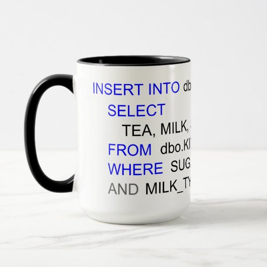 SQL-PROGRAMMIERUNGStee-TASSE Tasse (Links)