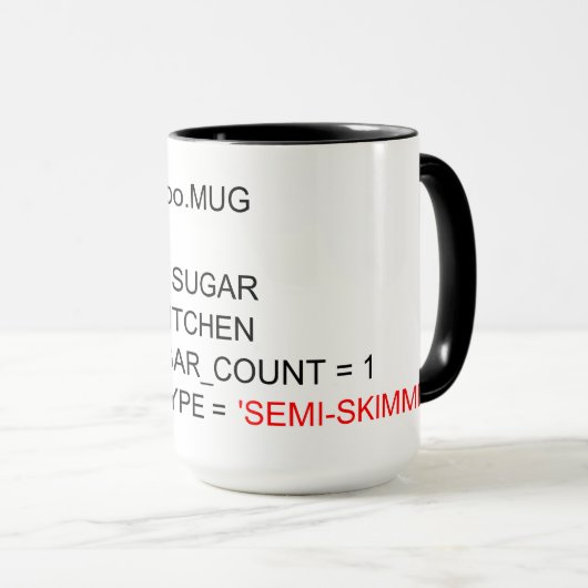 SQL-PROGRAMMIERUNGStee-TASSE Tasse (VorderseiteRechts)