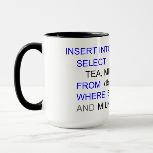 SQL-PROGRAMMIERUNGStee-TASSE Tasse (Links)