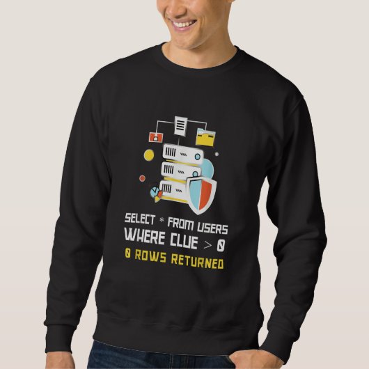 SQL Query Geek Database Programmer Database Admin Sweatshirt (Vorderseite)