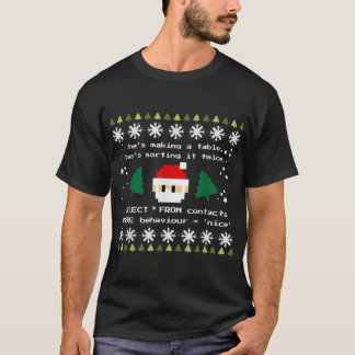 SQL Santa Claus Database Clause Developer Code DB T-Shirt