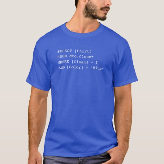 Sql-Shirt - Blau T-Shirt (Vorderseite)