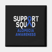 Squad Alopecia Awareness Blue Om Ribbon Krieger Magnet (Vorne)