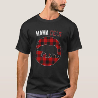 Squad Bear Christmas Pajama Red Kariert Buffalo Fa T-Shirt