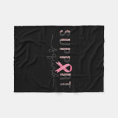 Squad Brustkrebsbewusstsein Leopard Rosa Band Fleecedecke (Vorderseite (Horizontal))