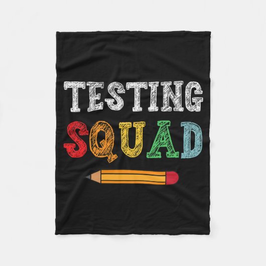 Squad Costume Test Day Lehrer Student Funny Schoo Fleecedecke (Vorderseite)