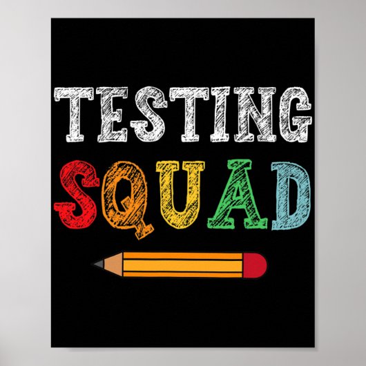 Squad Costume Test Day Lehrer Student Funny Schoo Poster (Vorne)